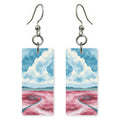 Spiral Jetty Earthwork Coiling — She's Choosing earrings, shown as a pair
