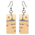 Totem Pole Spire Sand — She's Choosing earrings, shown as a pair