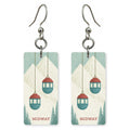 Aspen Pass Text Midway — She's Choosing earrings, shown as a pair