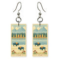 Bison Lake Text Utah — She's Choosing earrings, shown as a pair