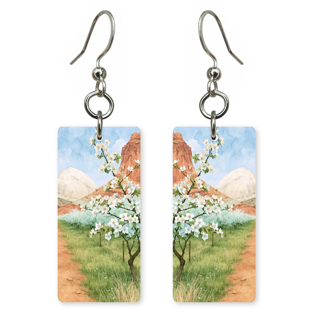 Capitol Reef Waterpocket Fold — She's Choosing earrings, shown as a pair