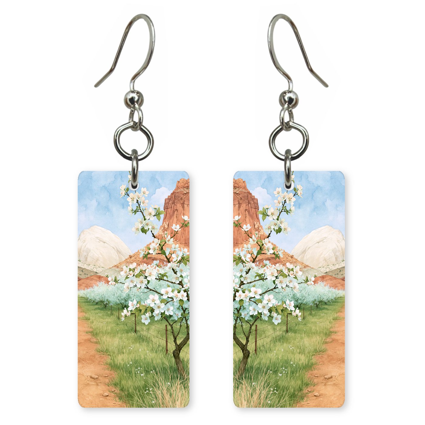 Capitol Reef Waterpocket Fold — She's Choosing earrings, shown as a pair