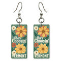 Sunflowers — She's Choosing earrings, shown as a pair