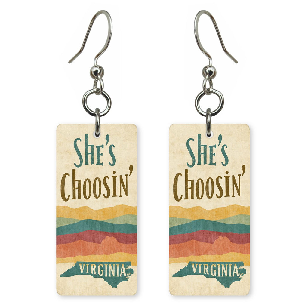 Ridge Sunset — She's Choosing earrings, shown as a pair