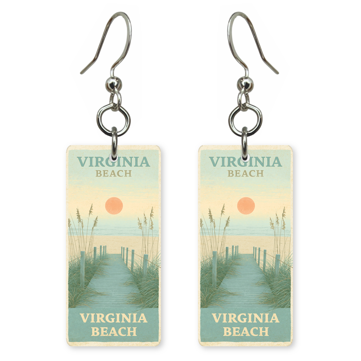 She's Choosing Virginia Earrings | Virginia Beach Boardwalk