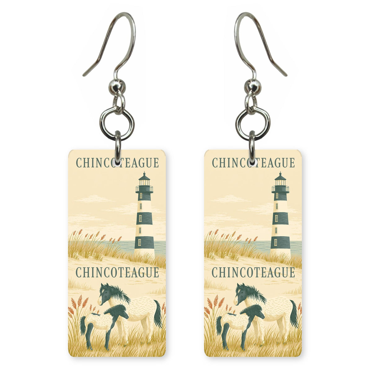She's Choosing Virginia Earrings | Chincoteague Ponies | SC46B11