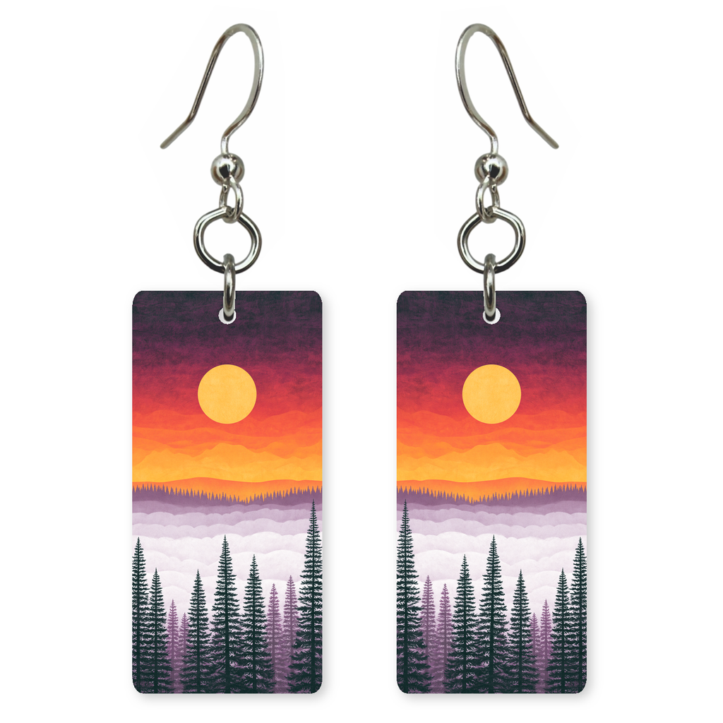 She's Choosing Virginia Earrings | Mountain Sunset Pines