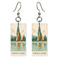 Lake Granite Peaks Text — She's Choosing earrings, shown as a pair
