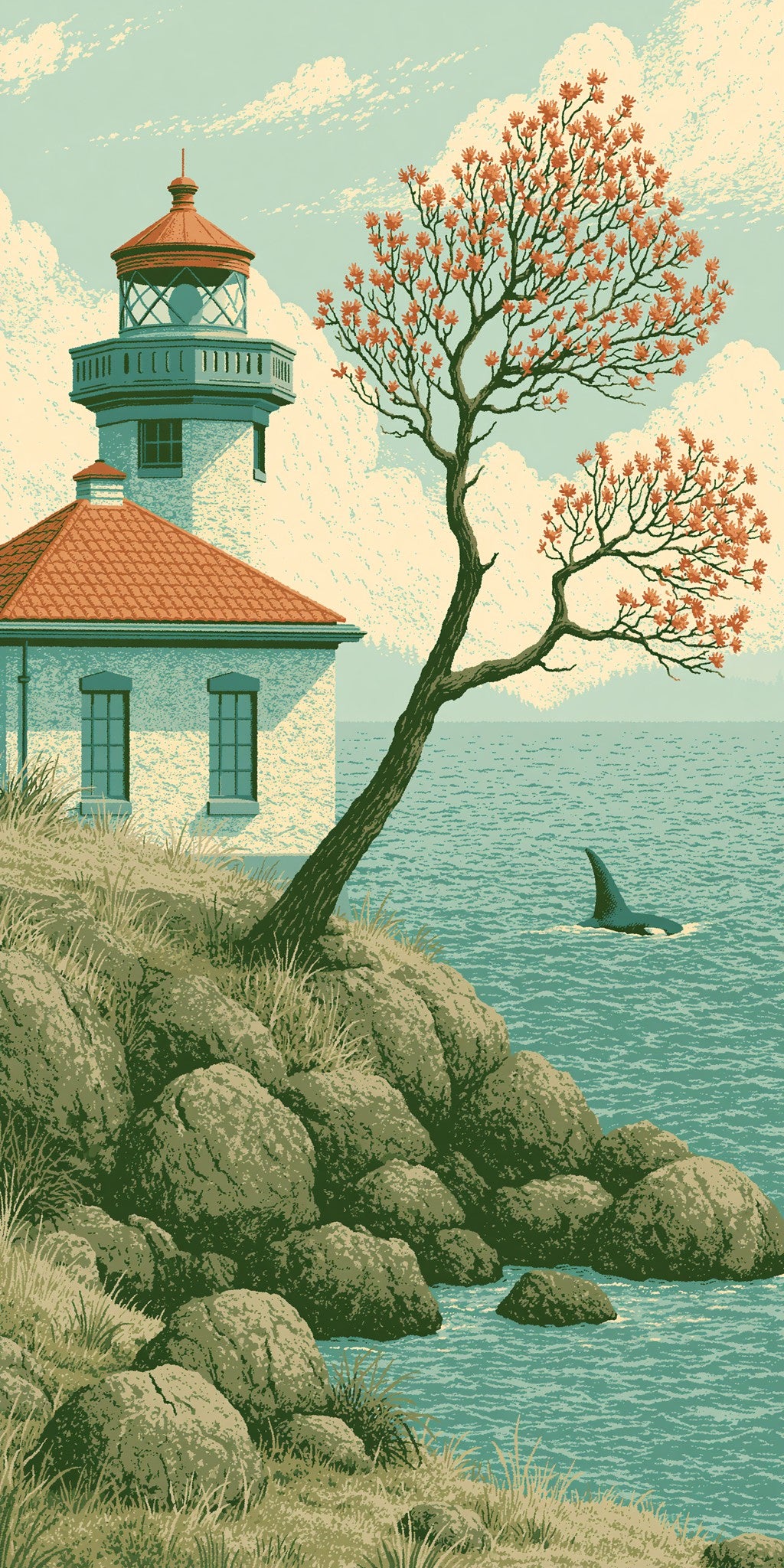 Lime Kiln Lighthouse Rocky — full design art