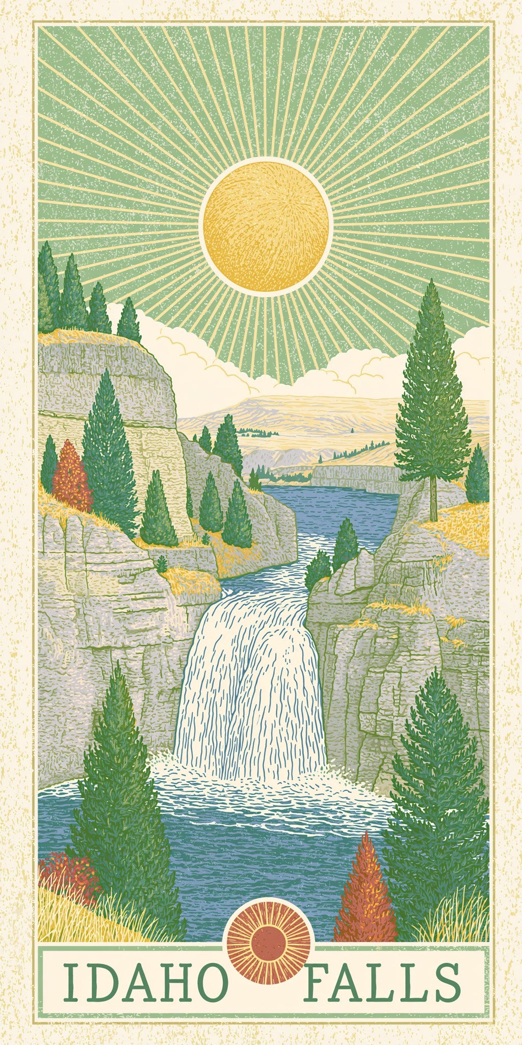 Mesa Falls Canyon Text — full design art