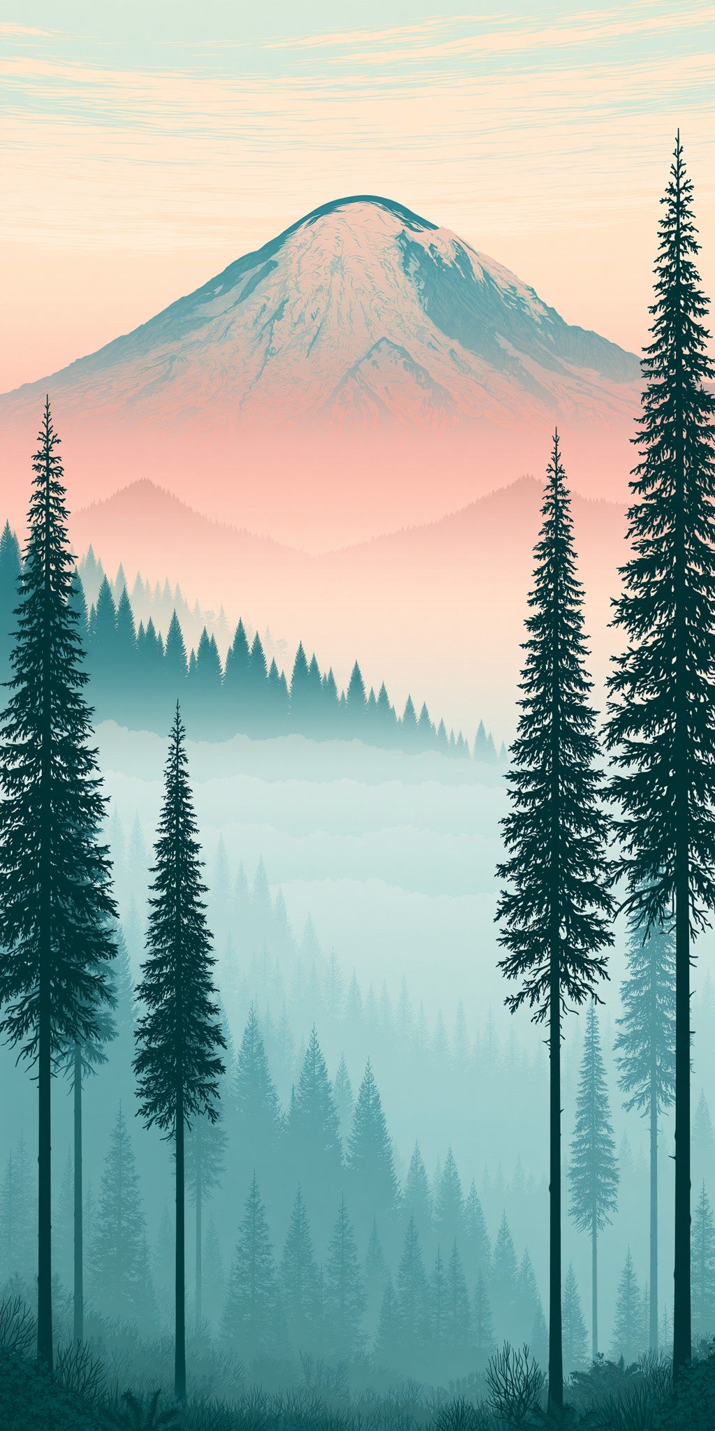 Mount Rainier Floating Above — full design art