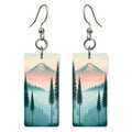 Mount Rainier Floating Above — She's Choosing earrings, shown as a pair