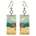 Mount Rainier Old Red — She's Choosing earrings, shown as a pair