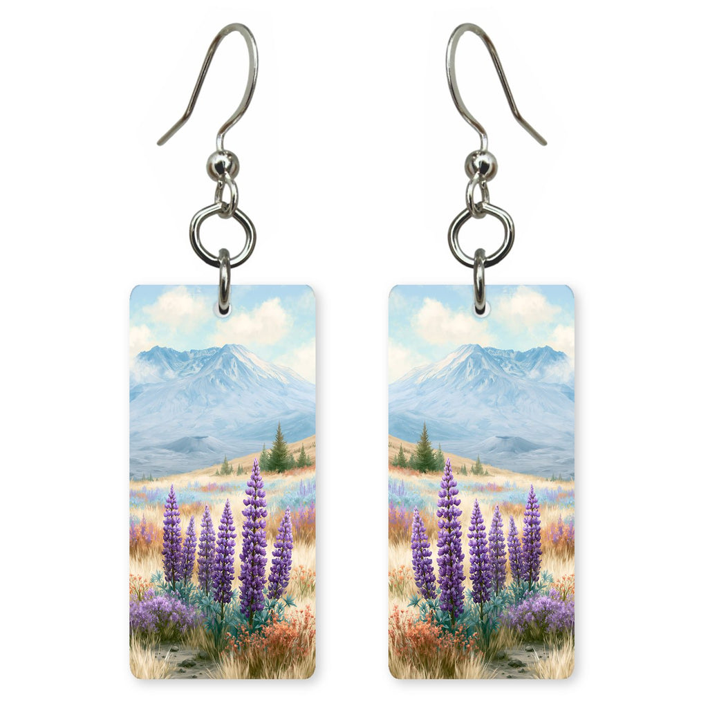 Mount Helens Crater — She's Choosing earrings, shown as a pair