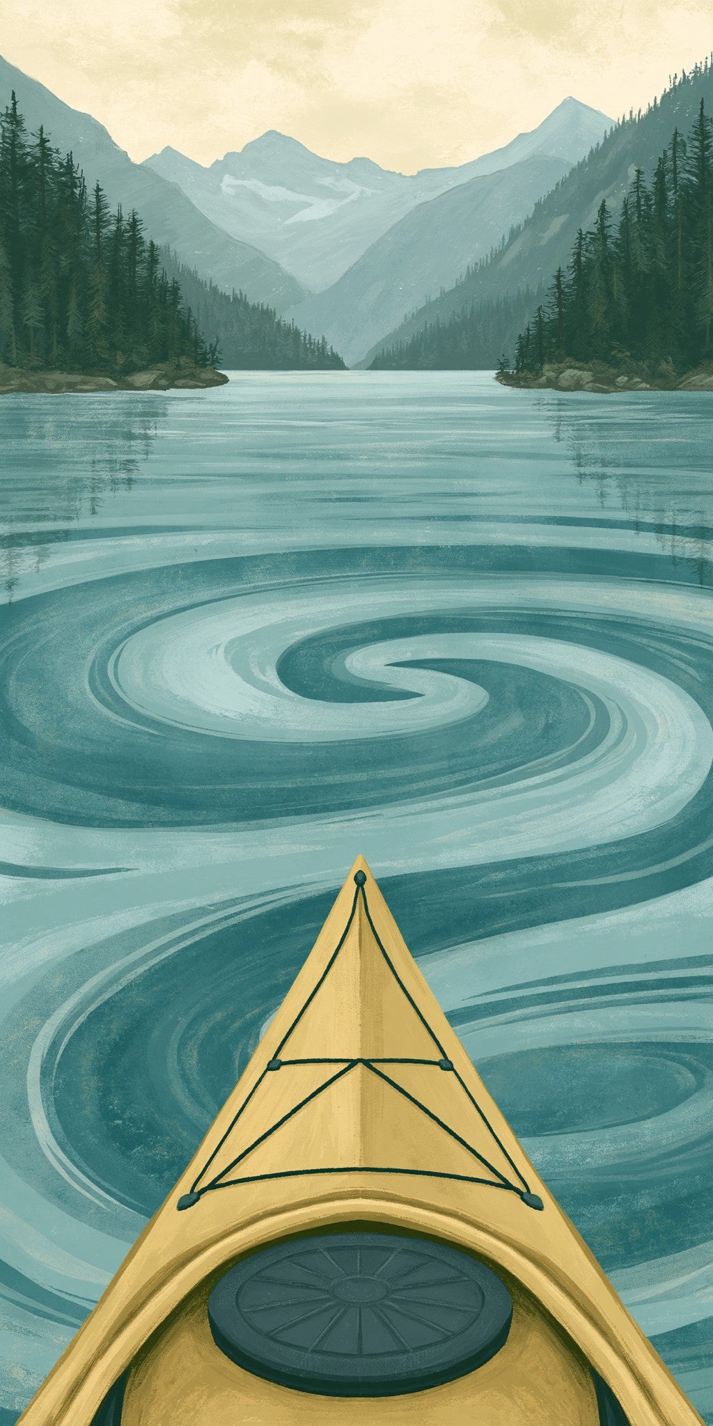 Diablo Lake From Kayak — full design art