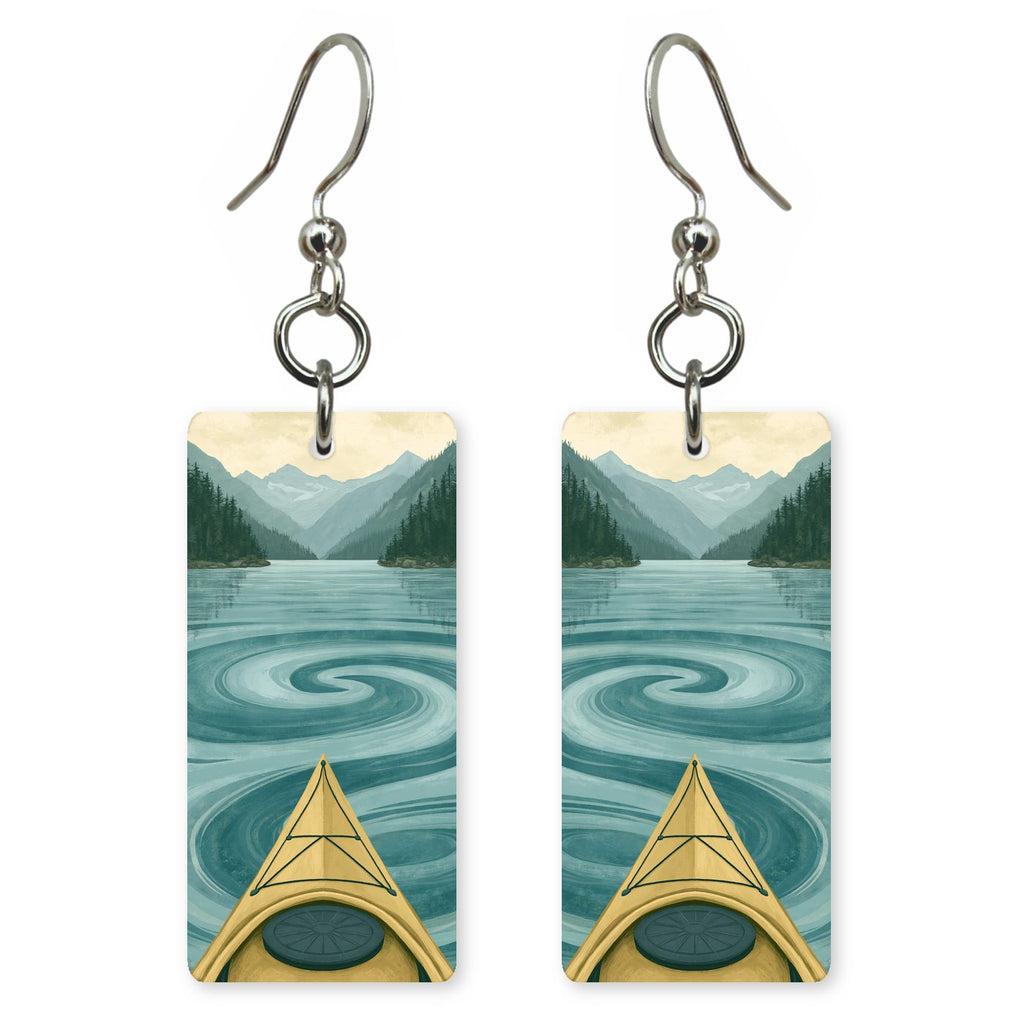 Diablo Lake From Kayak — She's Choosing earrings, shown as a pair