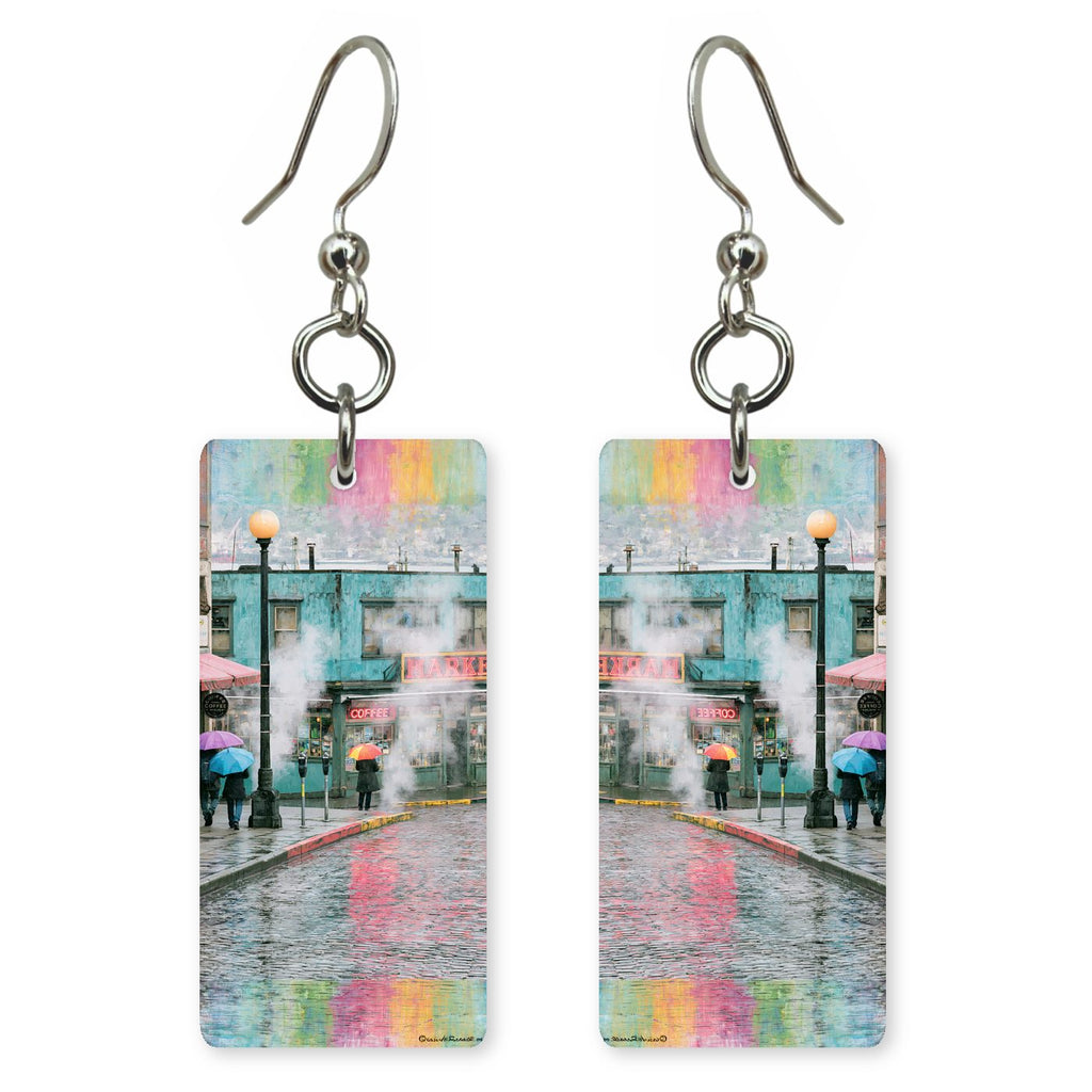 Pike Place Cobblestone Corner — She's Choosing earrings, shown as a pair