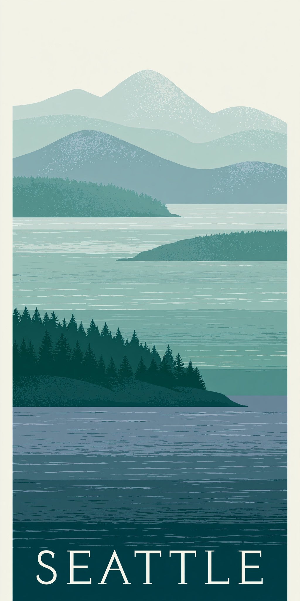 San Juan Islands Text — full design art
