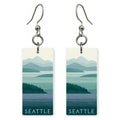 San Juan Islands Text — She's Choosing earrings, shown as a pair