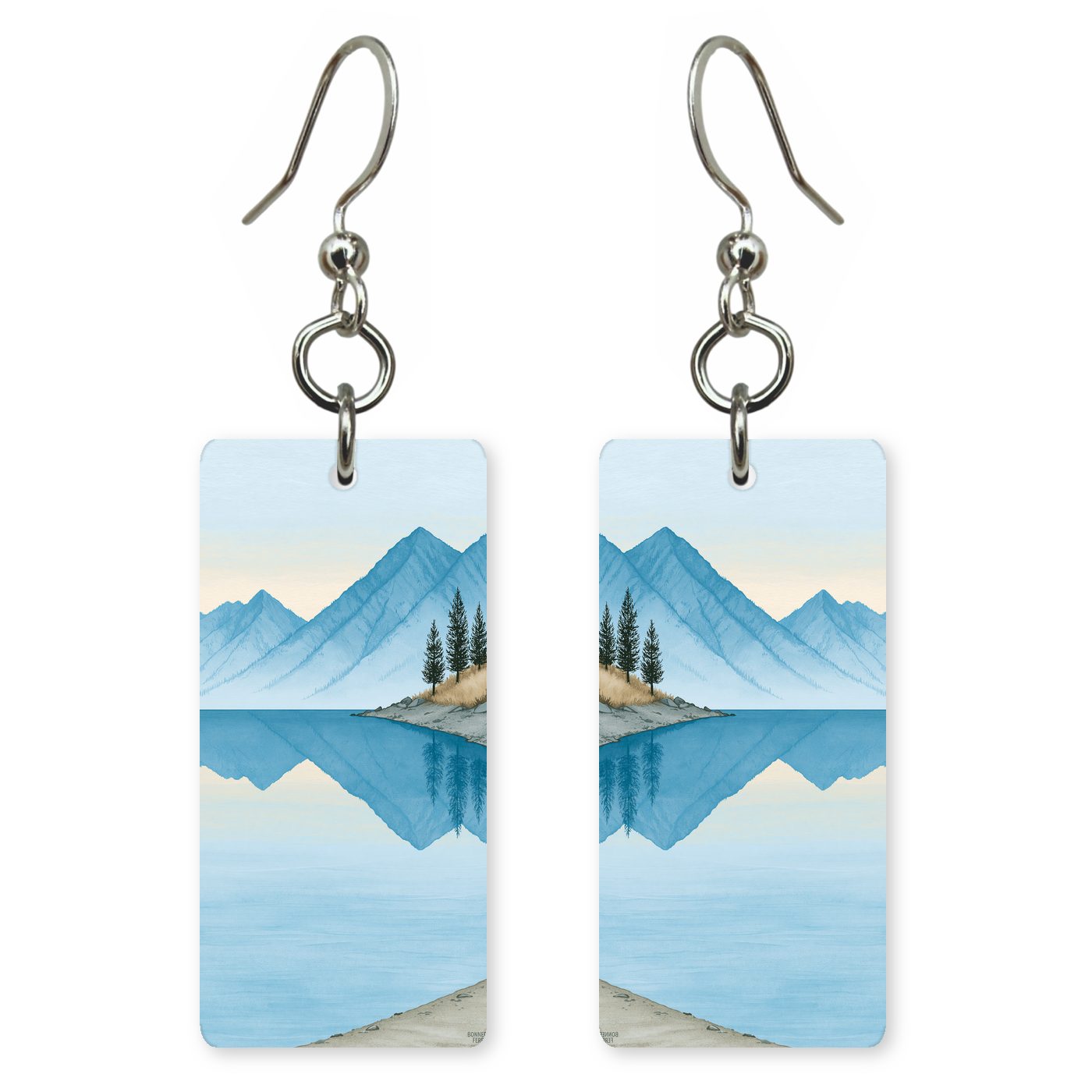 Selkirk Peaks Cedar Shore — She's Choosing earrings, shown as a pair