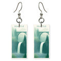 Snoqualmie Falls Text Seattle — She's Choosing earrings, shown as a pair