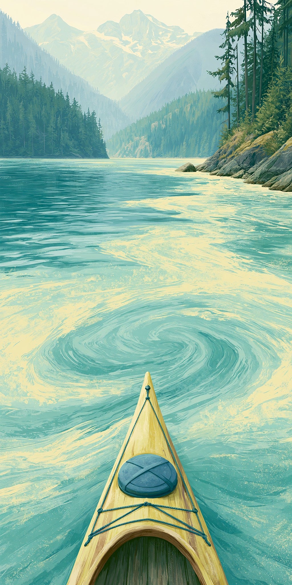 Diablo Lake From Kayak — full design art