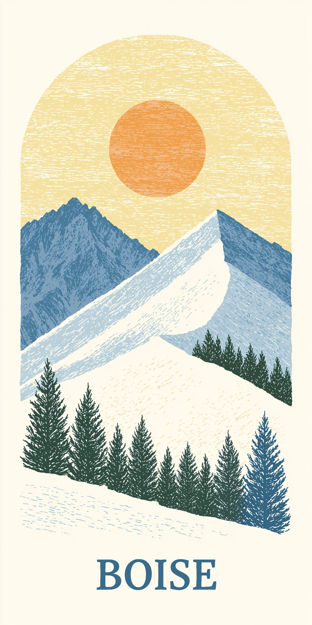 Sun Valley Slopes Text — full design art