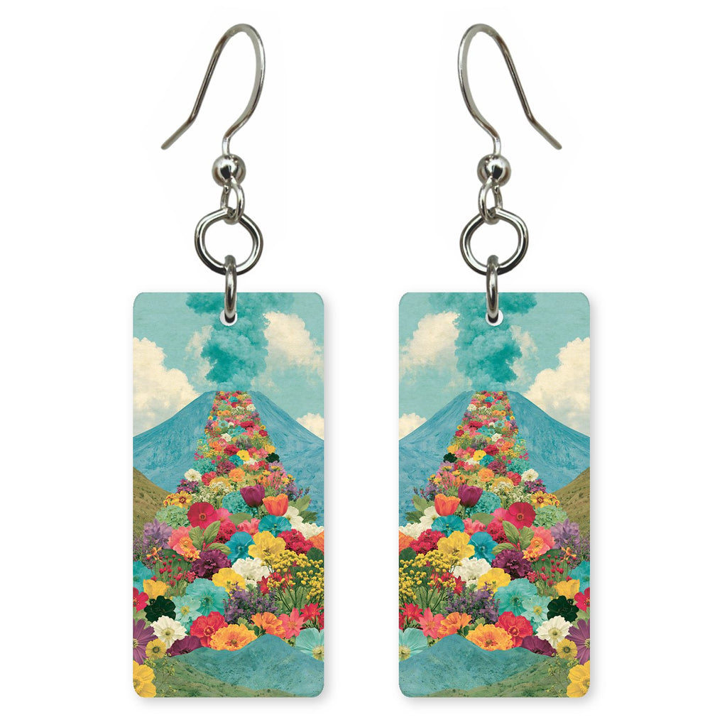 Mountain Regrowing Itself — She's Choosing earrings, shown as a pair