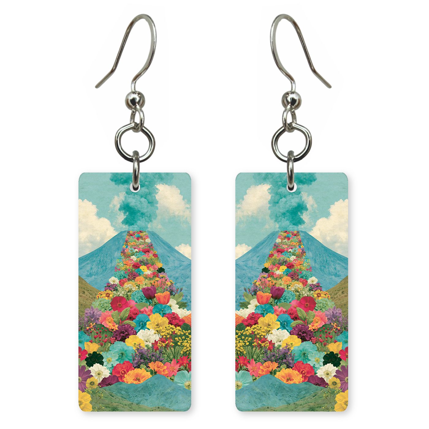 Mountain Regrowing Itself — She's Choosing earrings, shown as a pair