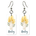 Trail Creek Autumn Aspens — She's Choosing earrings, shown as a pair