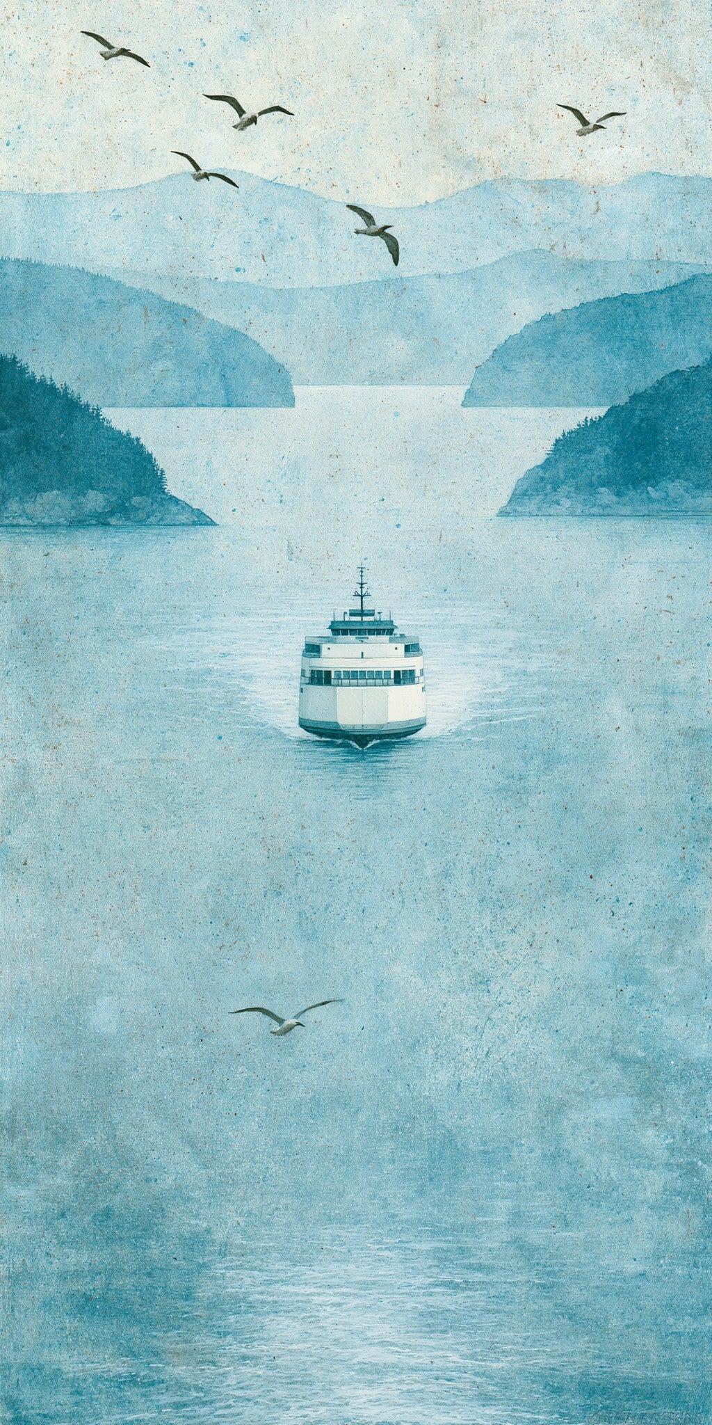 Washington State Ferry Crossing — full design art