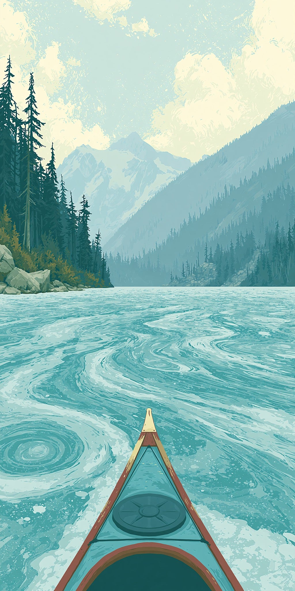 Diablo Lake From Kayak — full design art