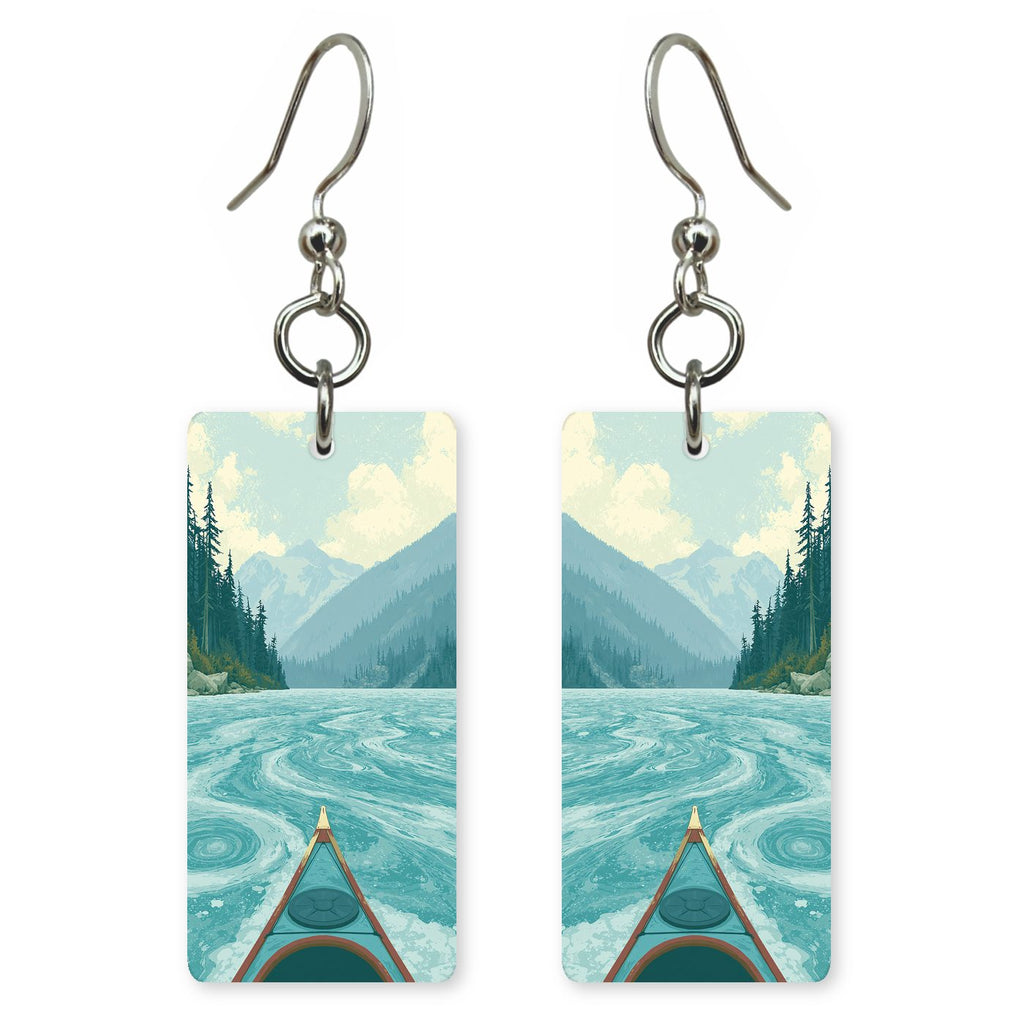 Diablo Lake From Kayak — She's Choosing earrings, shown as a pair