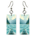 Diablo Lake From Kayak — She's Choosing earrings, shown as a pair