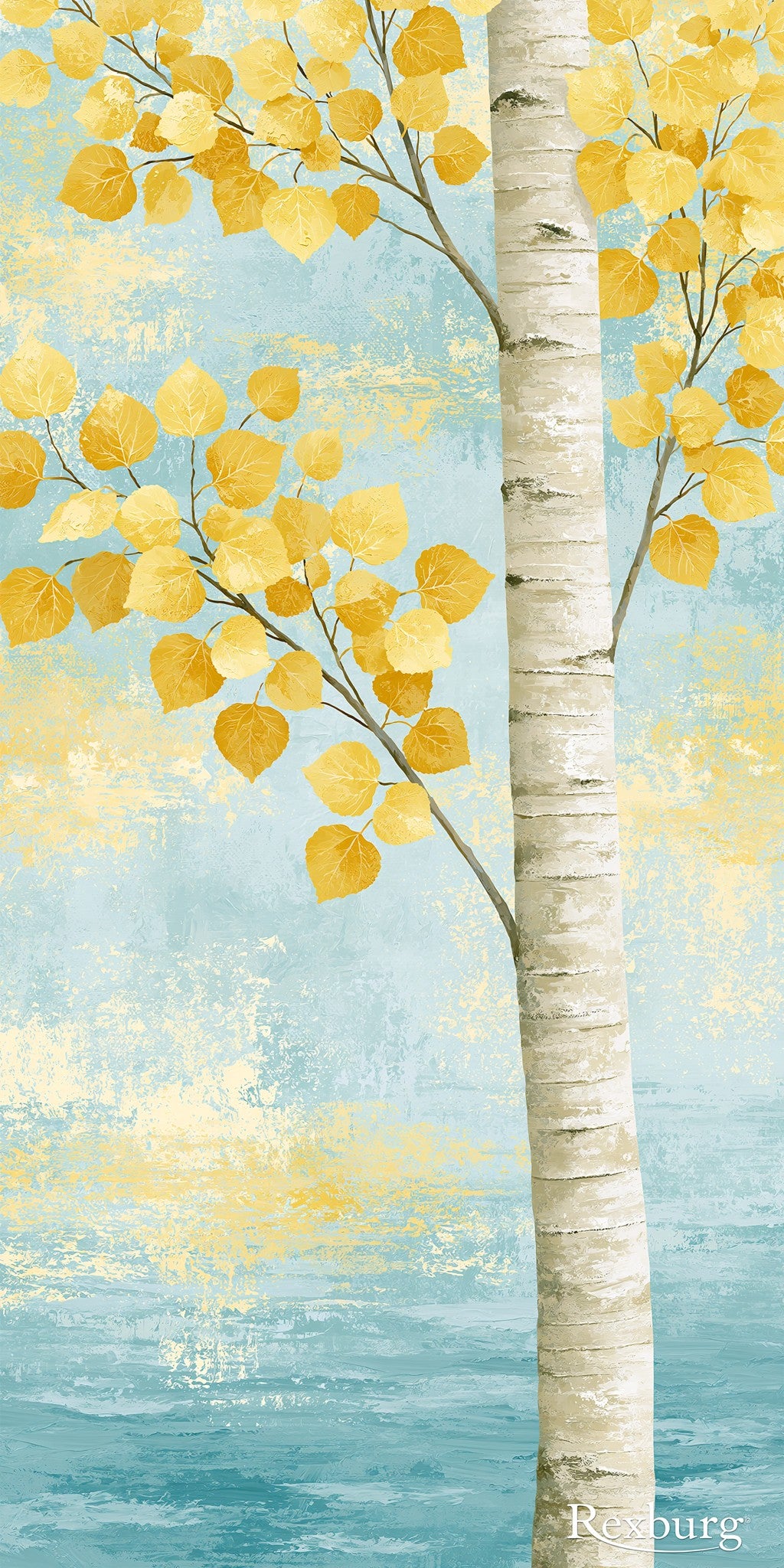 Falls Through Autumn Aspens — full design art