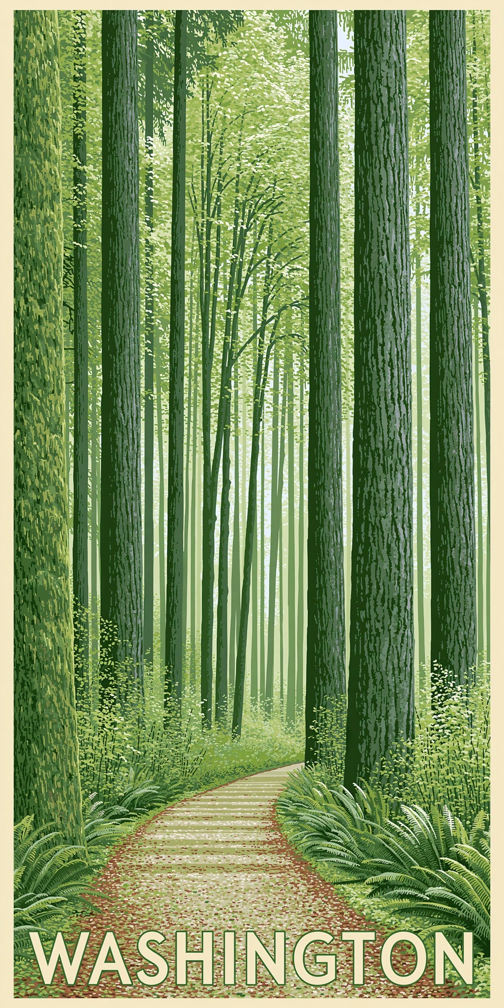 Hall Mosses Text Washington — full design art