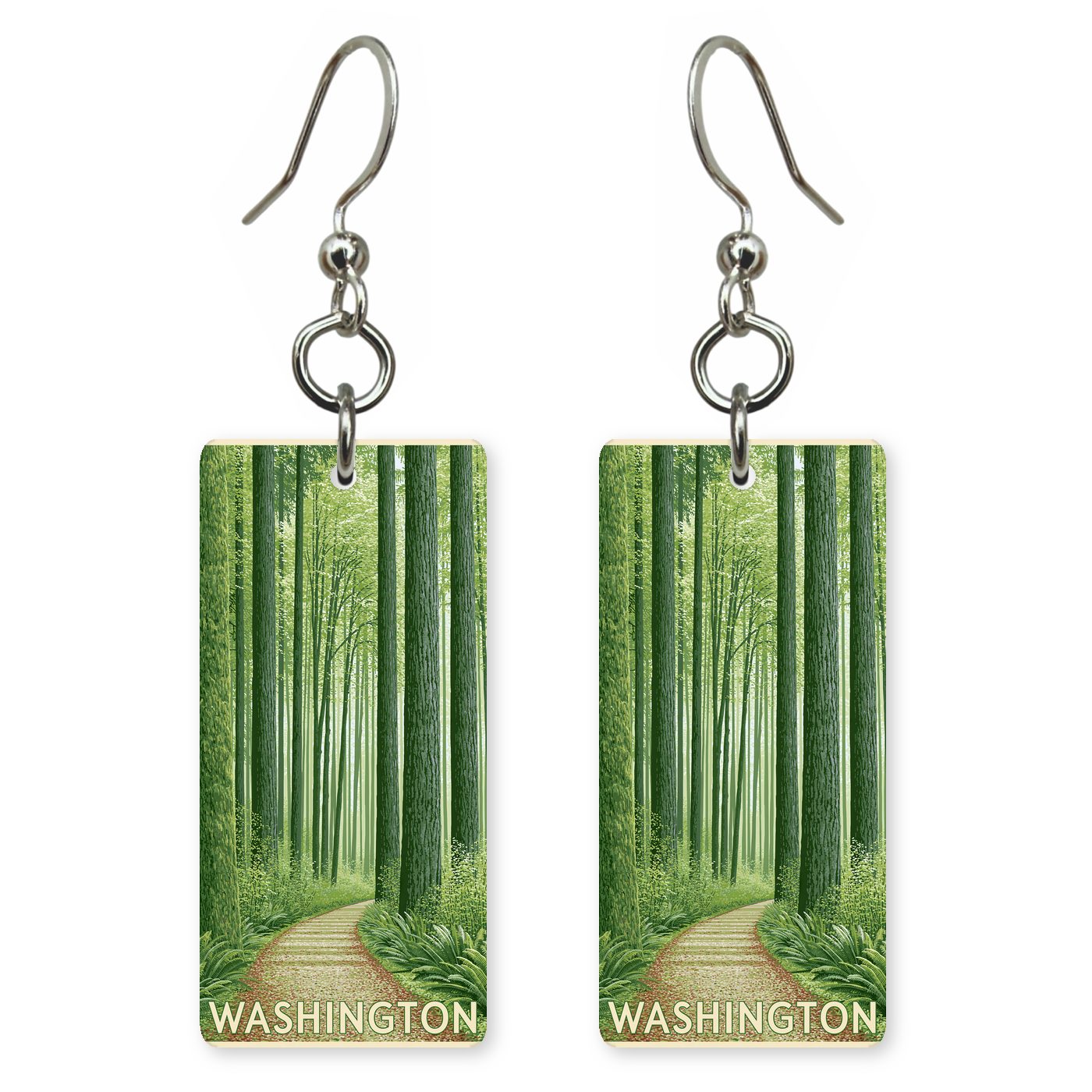 Hall Mosses Text Washington — She's Choosing earrings, shown as a pair