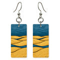 Harvest Fields Dusk Text — She's Choosing earrings, shown as a pair