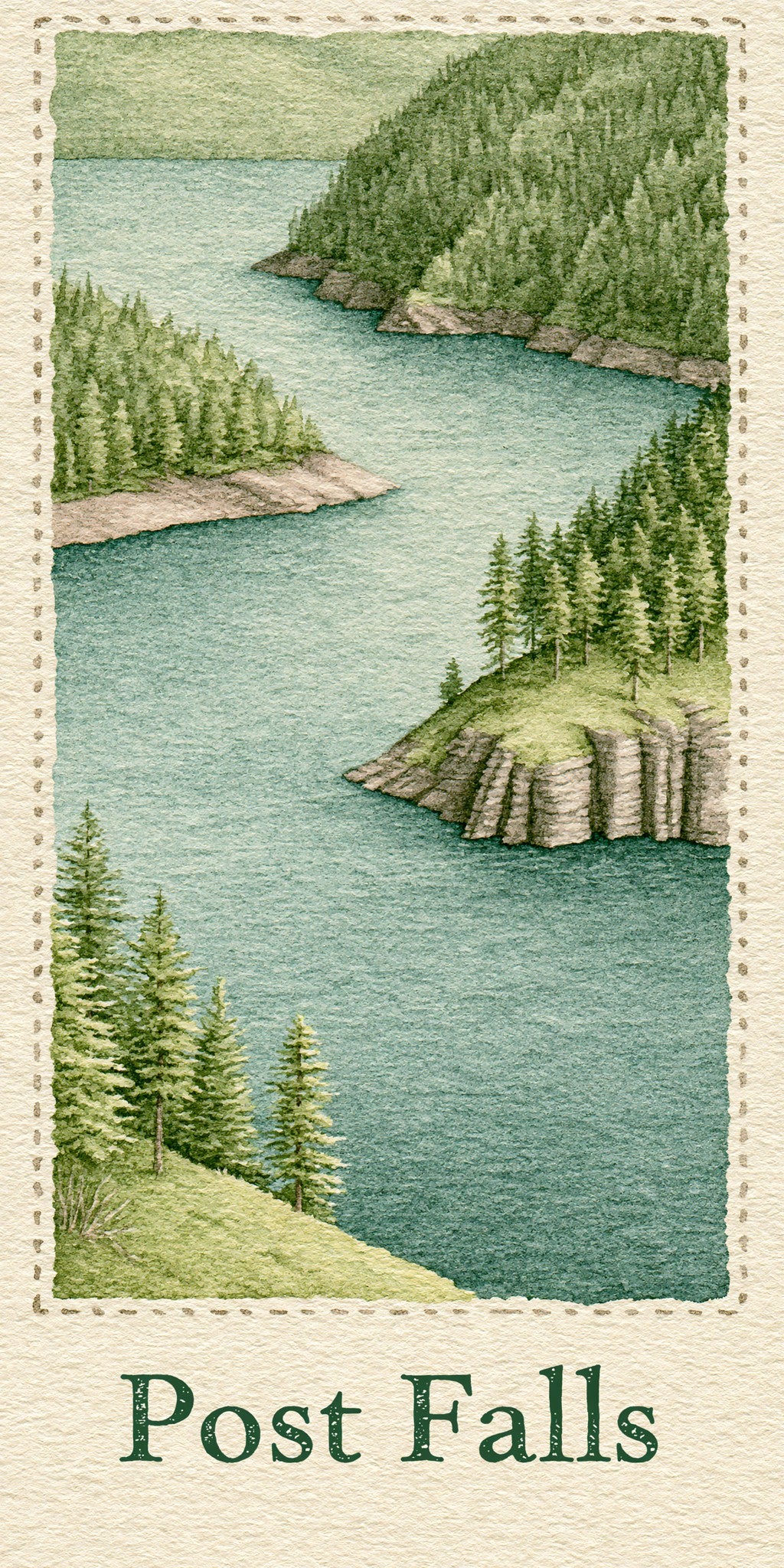 Lake Forested Bays Text — full design art