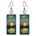 Golden Forest — She's Choosing earrings, shown as a pair