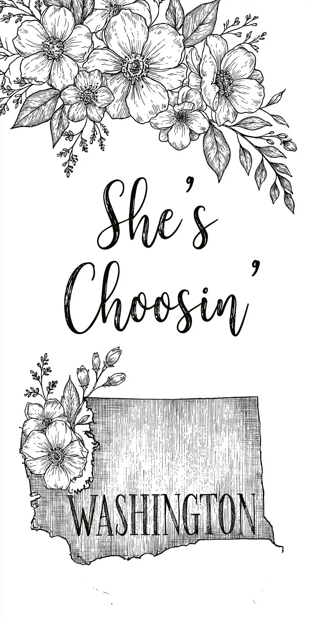 Pencil Florals — full design art