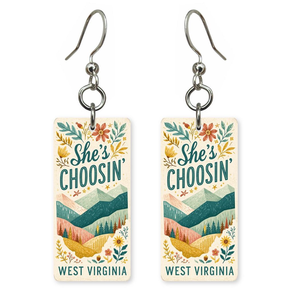 Ridge Florals — She's Choosing earrings, shown as a pair