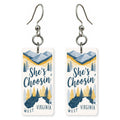 Mountain Pines — She's Choosing earrings, shown as a pair