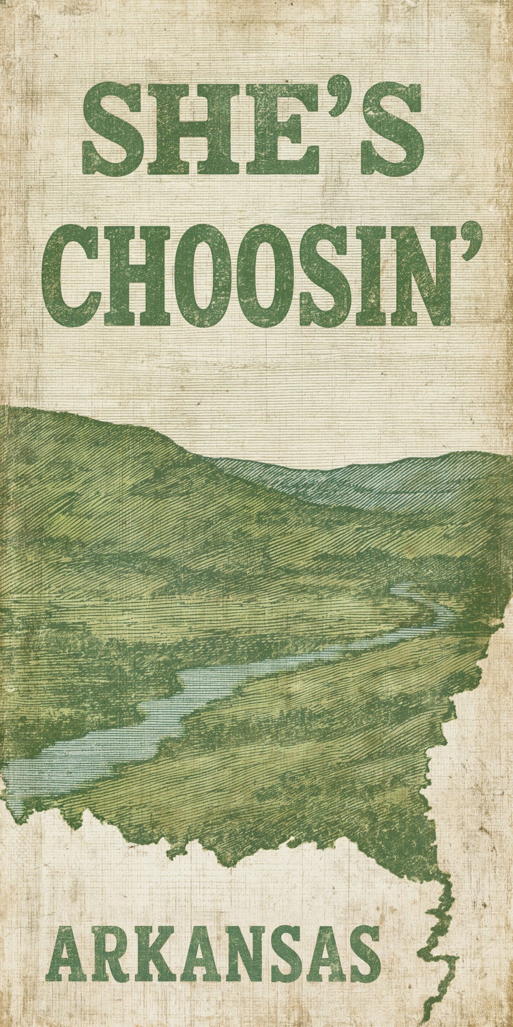 Green Hills Poster — full design art