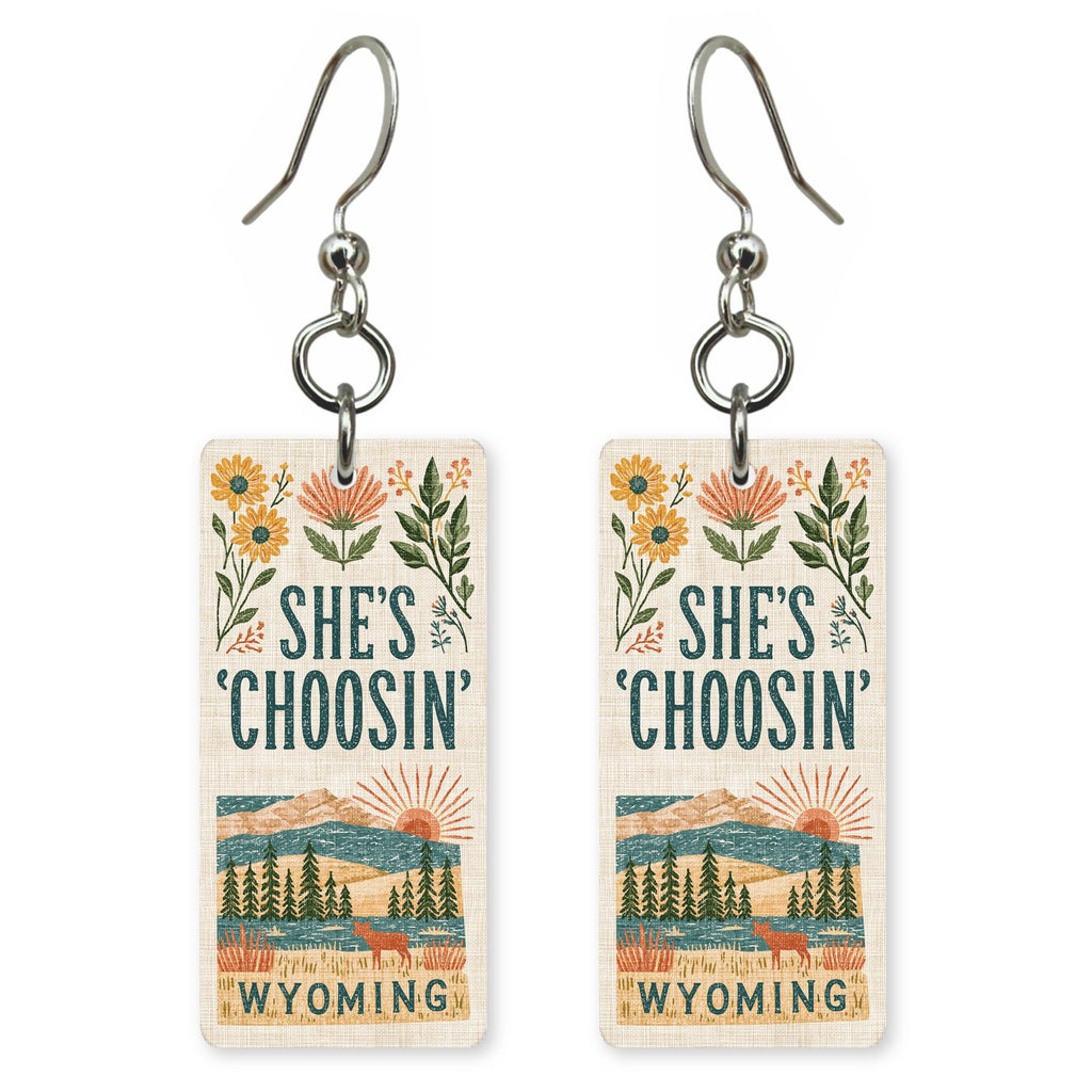 Sunrise Peaks — She's Choosing earrings, shown as a pair