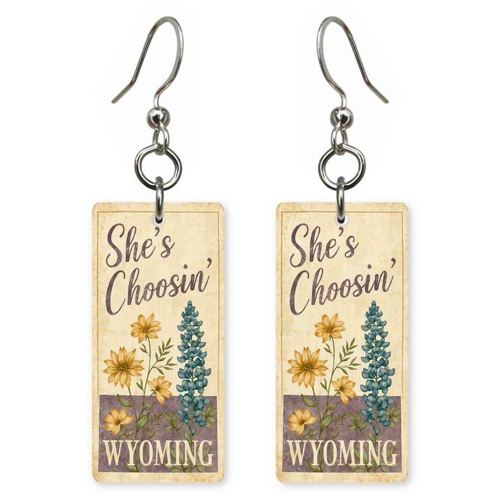 Wildflowers — She's Choosing earrings, shown as a pair
