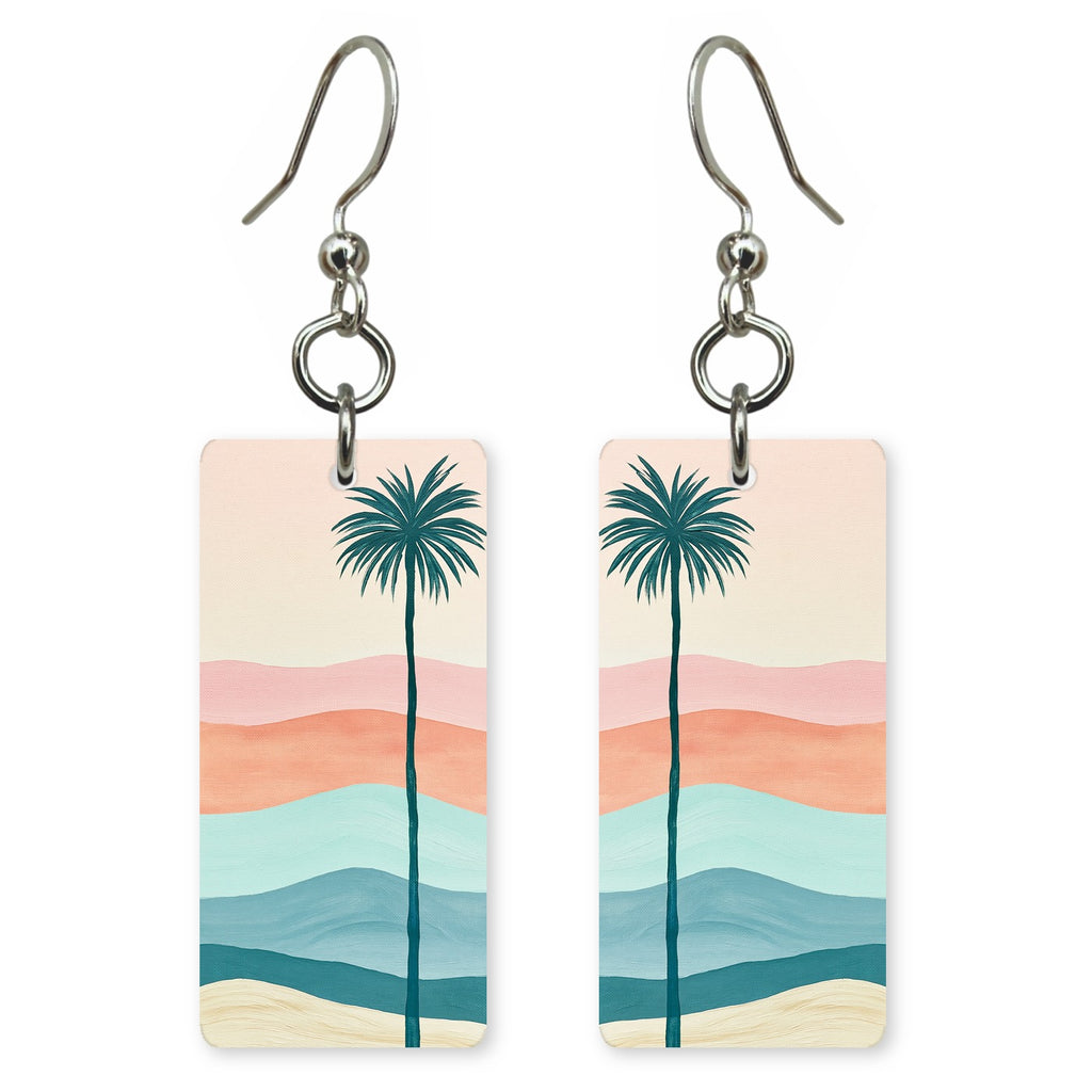 She's Choosing California | Eco Earrings | Solo Palm at Dusk | SC5A1