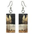 Golden Pines Night — She's Choosing earrings, shown as a pair