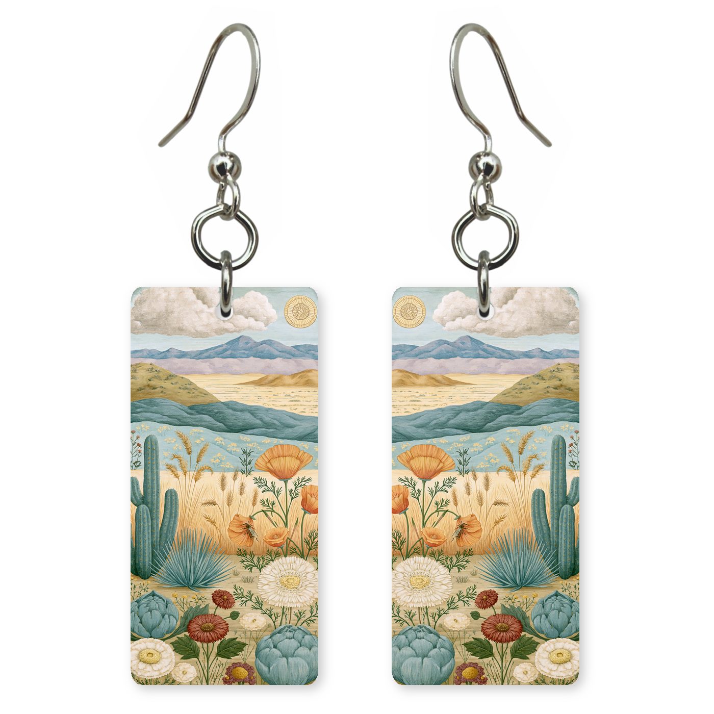 Desert Bloom Hills — She's Choosing earrings, shown as a pair