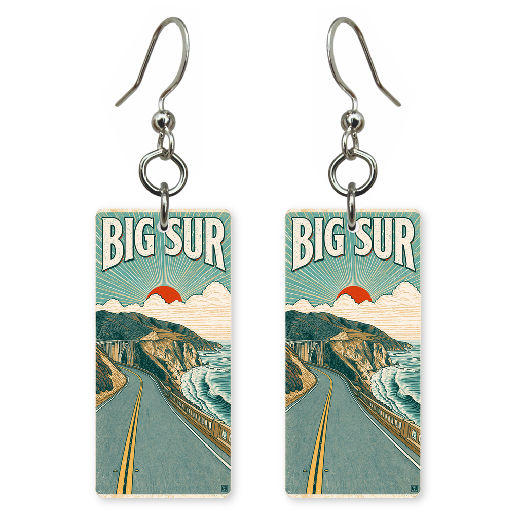 She's Choosing California Earrings | Big Sur Coast Poster | SC5B10